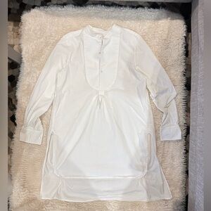 Chic White Long Sleeve Blouse